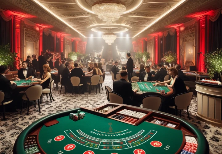 Korte beschrijving: Een stijlvolle sfeer van een
                        klassiek casino met een elegant decor en
                        professionele croupiers, die de sfeer van Las Vegas
                        nabootsen.